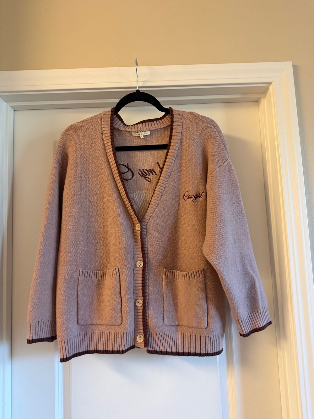 Found My Cowboy Pink Knit Cardigan - Picture 5 of 7
